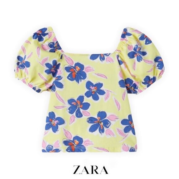 Zara Other - ZARA Kids | Yellow | CUT OUT BALLOON SLEEVE SHIRT
